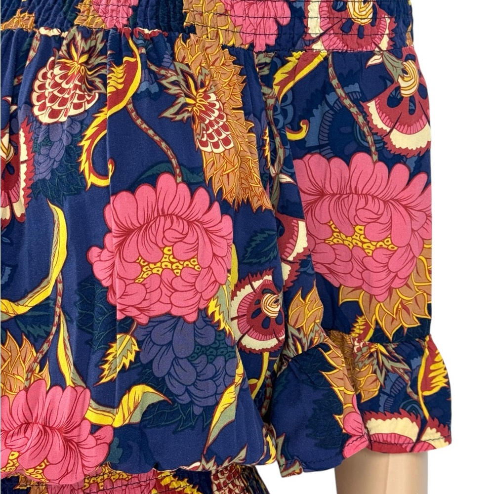 Entire 3pc Outfit Floral Dress Jacket & Hat Set Brown Navy & Pink Print - Picture 10 of 16